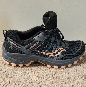 Saucony Kids Trail Running Shoes - Black and Pink